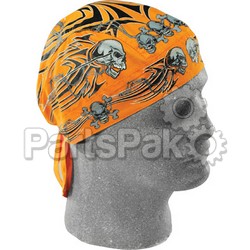 Zan Z669; Flydanna Orange Tribal Skull