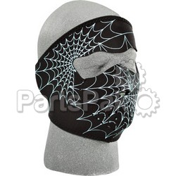 Zan WNFM057G; Full Face Mask Glow In The Dark Spiderweb