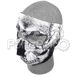 Zan WNFM002; Full Face Mask Black / White Skull