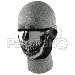 Zan WNFM002HG; Half Face Mask Glow-In-The-Dark Skull; 2-WPS-26-4654