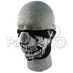 Zan WNFM023H; Half Face Mask Chrome Skull; 2-WPS-26-4657