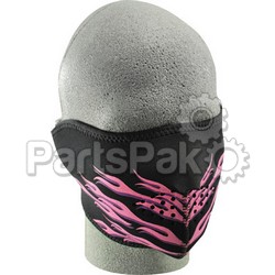 Zan WNFM054H; Half Face Mask Pink Flames