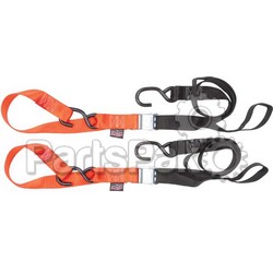 Powertye 29629; Fat Strap W / Soft Tye 1.5-inch  X 72-inch  (Black / Orange); 2-WPS-29-1133