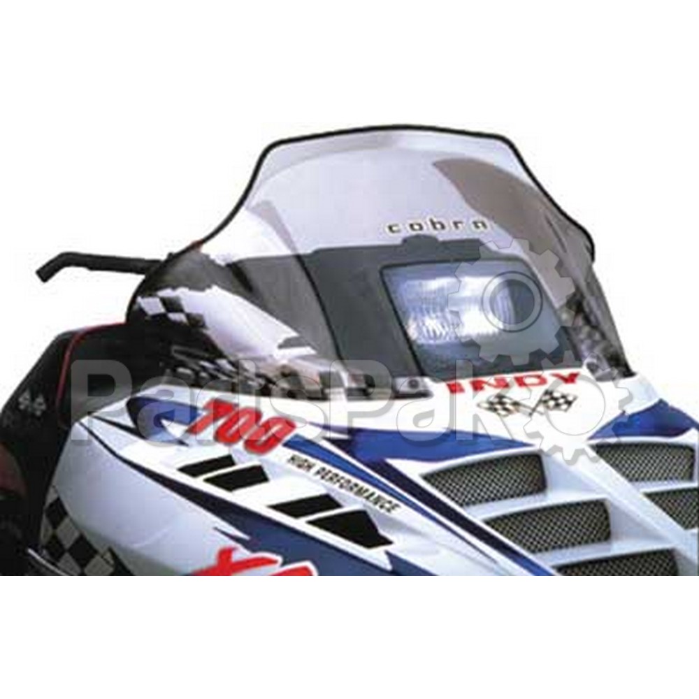 PowerMadd 10113010; Cobra Windshield Indy Black Snowmobile