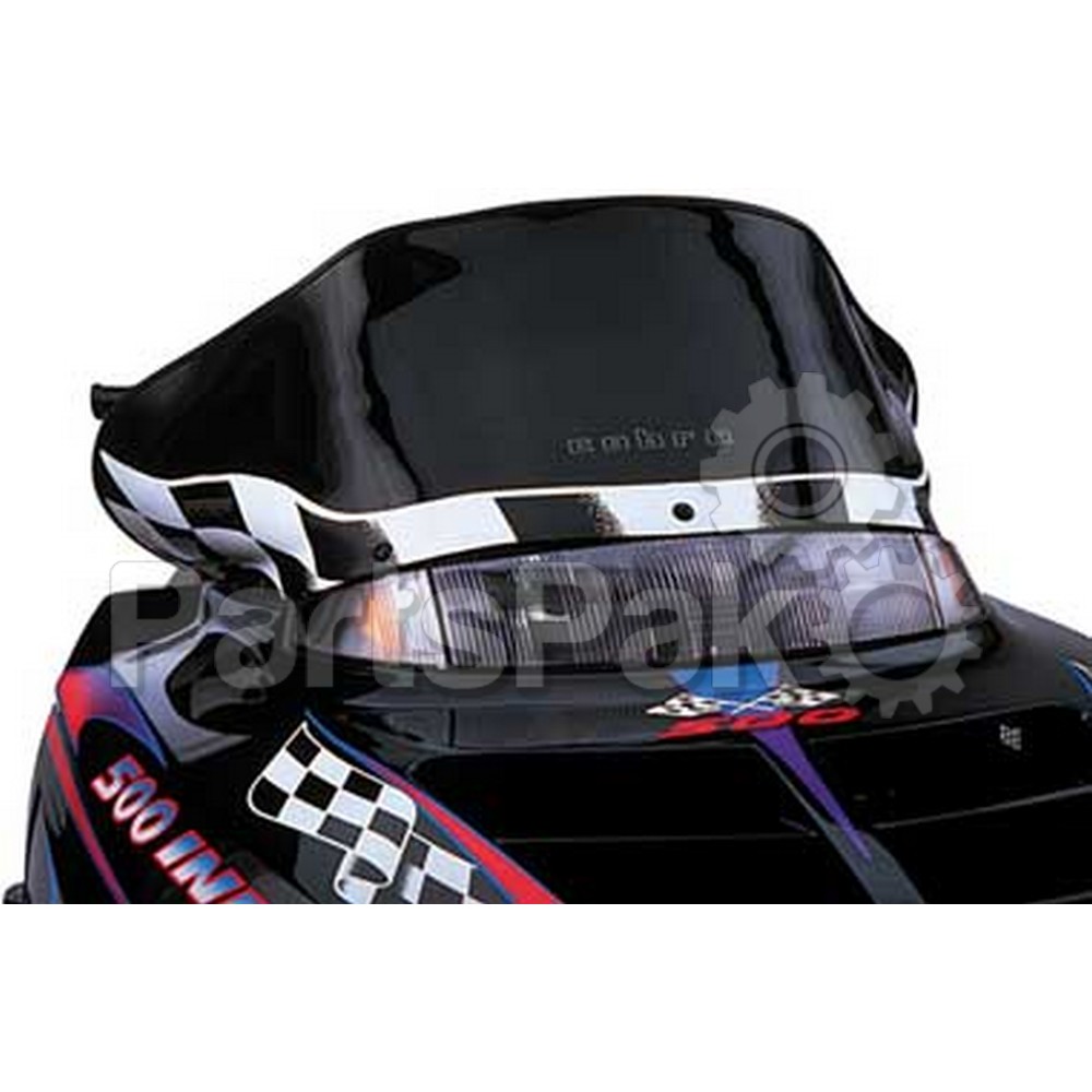 PowerMadd 10132010; Cobra Windshield Indy Black Snowmobile