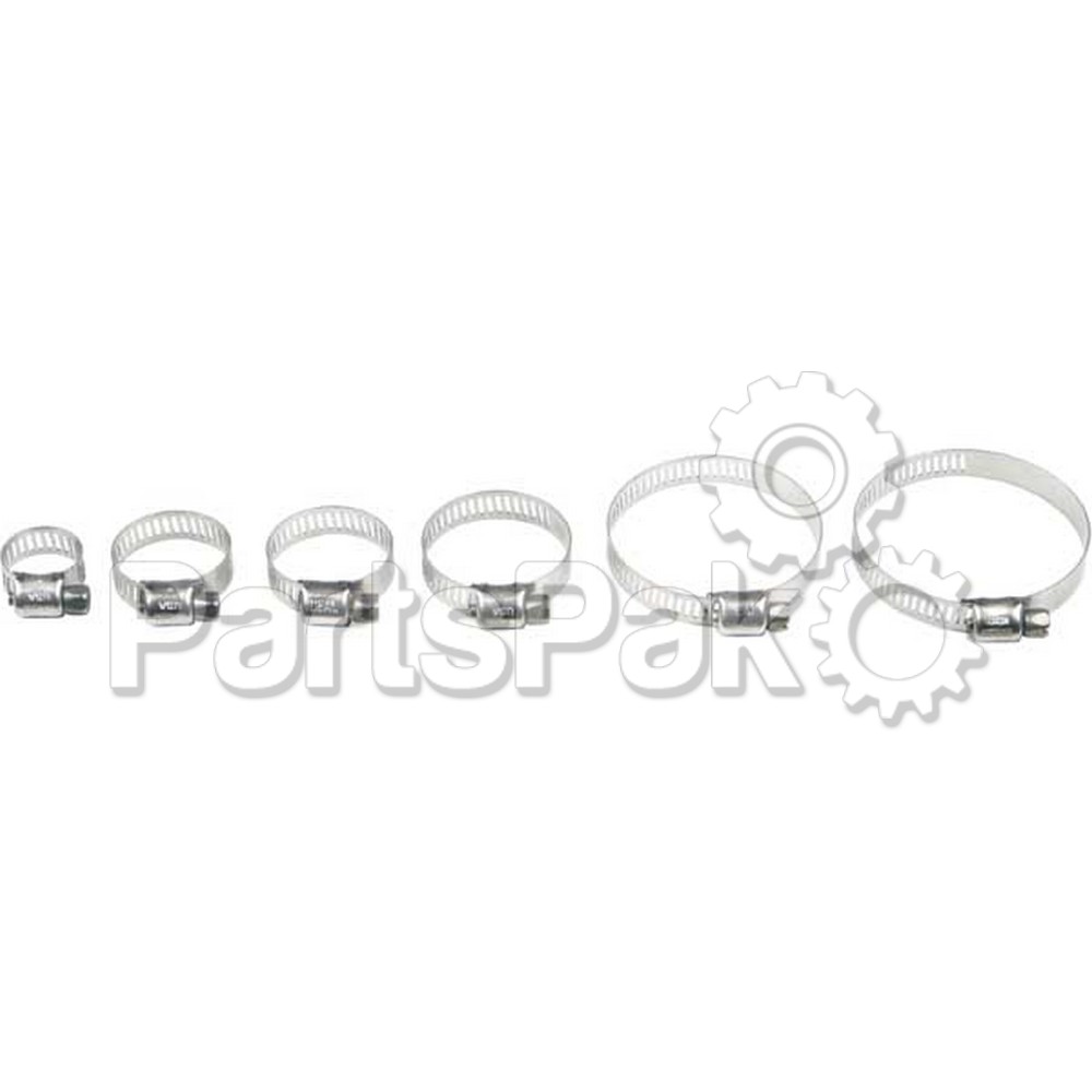 Helix Racing Products 111-6220; Stainless Steel Hose Clamps 19-44-mm 10-Pack
