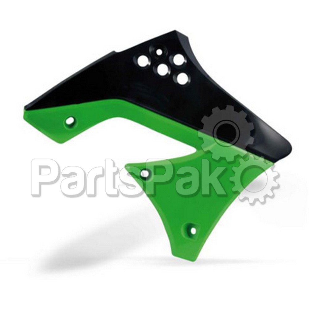 Acerbis 2141721043; Radiator Shrouds Black / Green