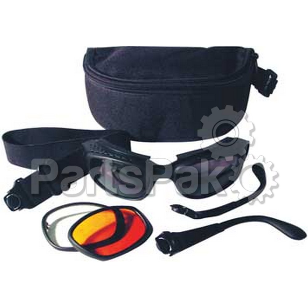 Bobster BSSA001AC; Sunglasses Sport & Street Black W / 3 Lens