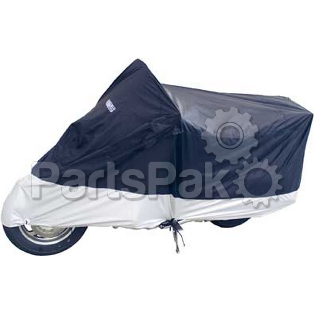 Fly Racing 111386; Deluxe Motorcycle Cover Lg Black / Silver