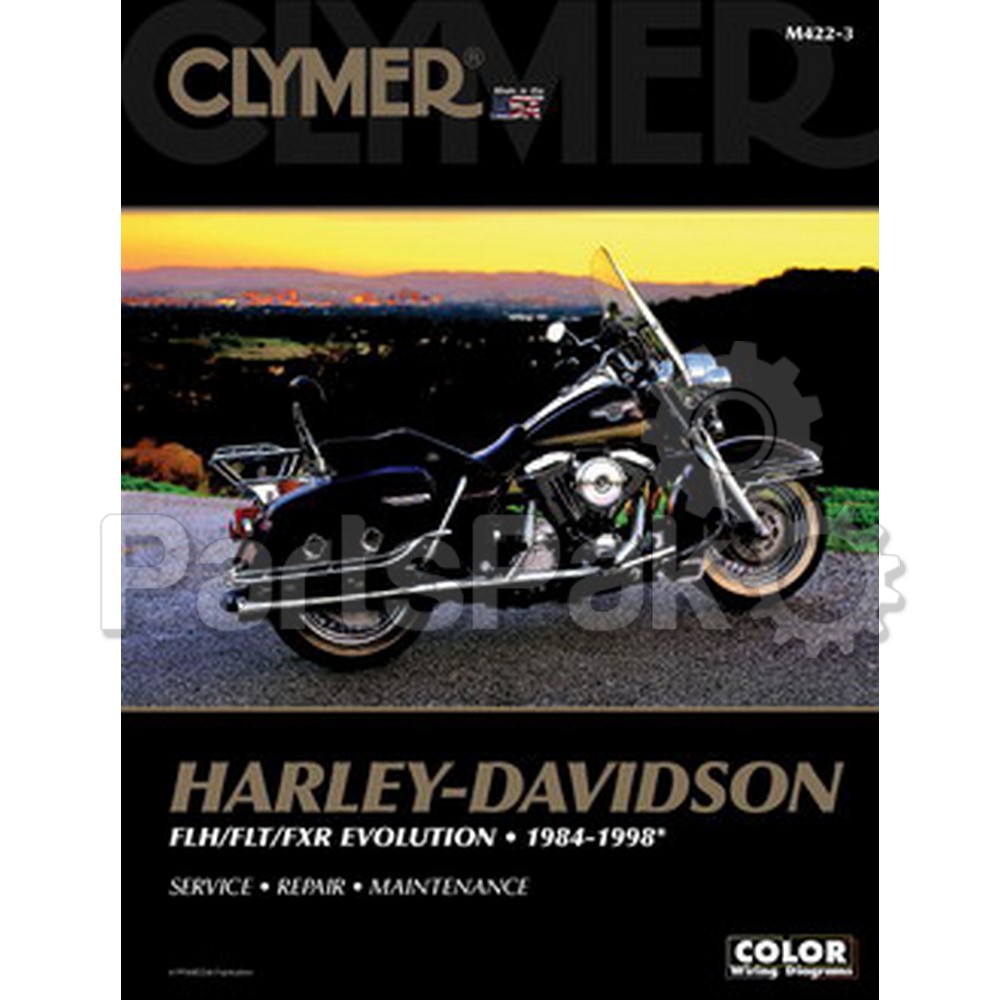 Clymer Manuals M422-3; Fits Harley Davidson Flt / Fxr Motorcycle Repair Service Manual