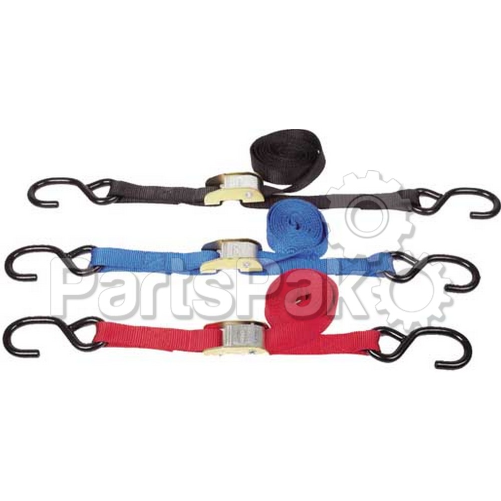 WPS - Western Power Sports 21261; 1-inch Tie-Downs Red 2-Pack