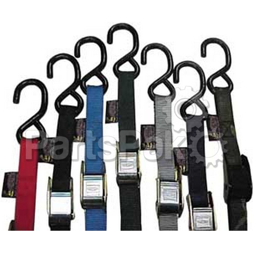 Powertye 22262; Tie-Downs 1-inch Black 2-Pack