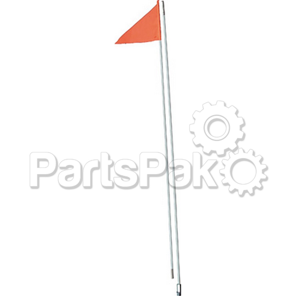 Safety  6A; 2 Piece Fiber Pole - Straight Mount Safety Flag