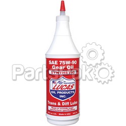 Lucas 10047; Synthetic Gear Oil 75W-90 Qt (Sold Individually)