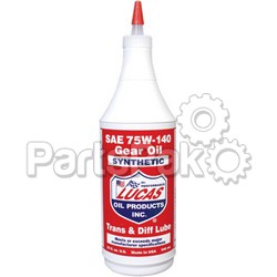 Lucas 10121; Synthetic Gear Oil 75W-140 Qt (Sold Individually); 2-WPS-58-5206