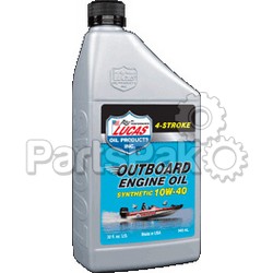 Lucas 10662; Outboard Engine Oil Synthetic 10W-40 1Qt; 2-WPS-58-5318