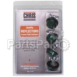 Chris Products CH4G; Mini-Reflectors Green 4-Pack; 2-WPS-60-1408