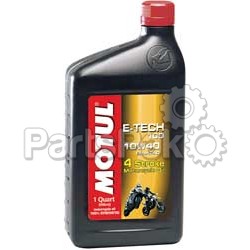 Motul 2850QTA; E-Tech 100 Synthetic Oil 10W-40 1Qt