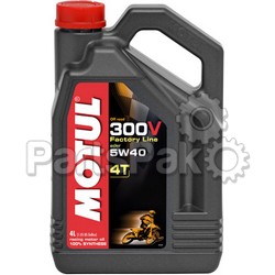 Motul 102708; 300V Offroad 4T Competition Synthetic Oil 5W-40 4-Liter; 2-WPS-82-2027