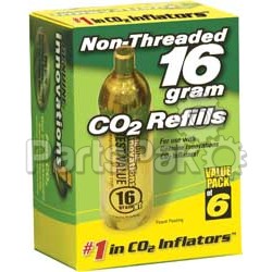 Genuine Innovations 2173; Non-Threaded Style Cartridges 16G, 6/pack, ground shipping only