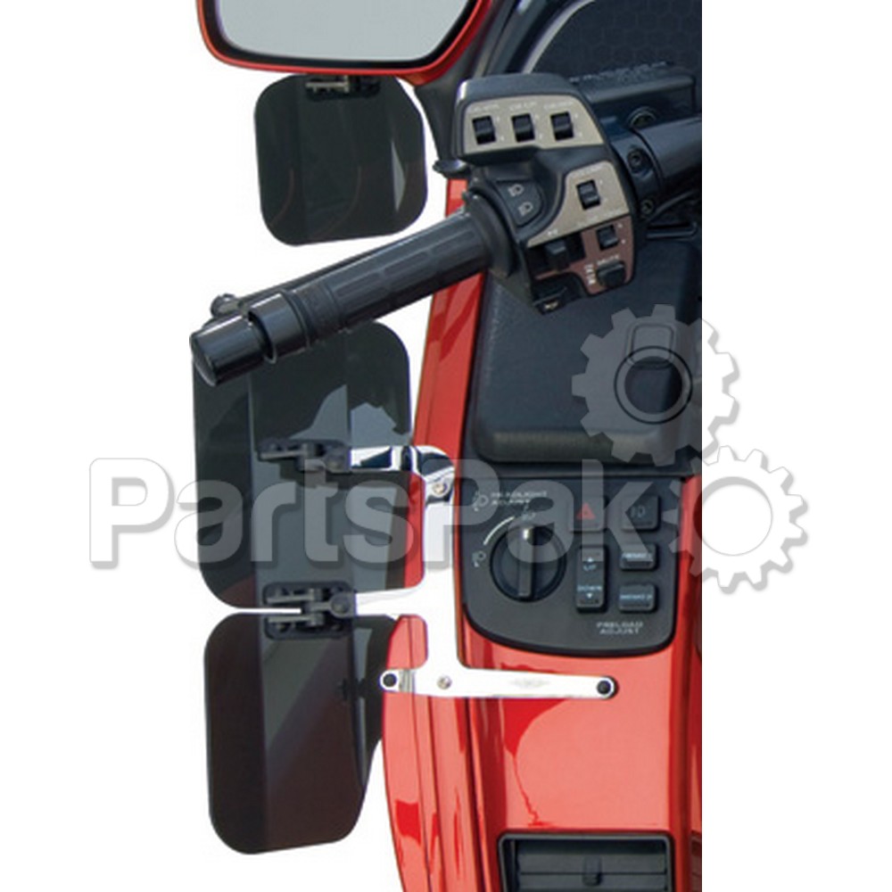 National Cycle N5108; Wing Deflectors, Mirror Mount, Dark Tint, Fits Honda GL1800