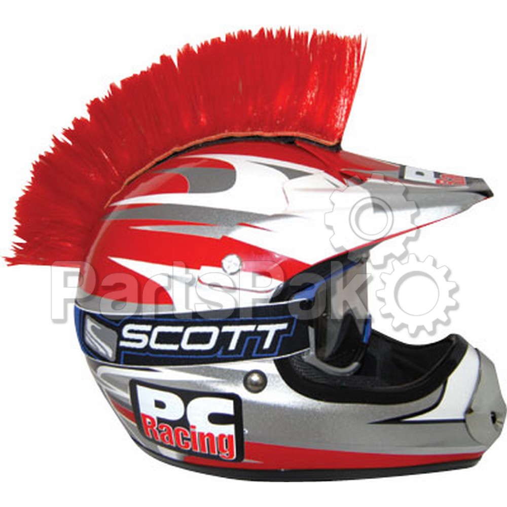 PC Racing PCHMRED; Helmet Mohawk (Red)
