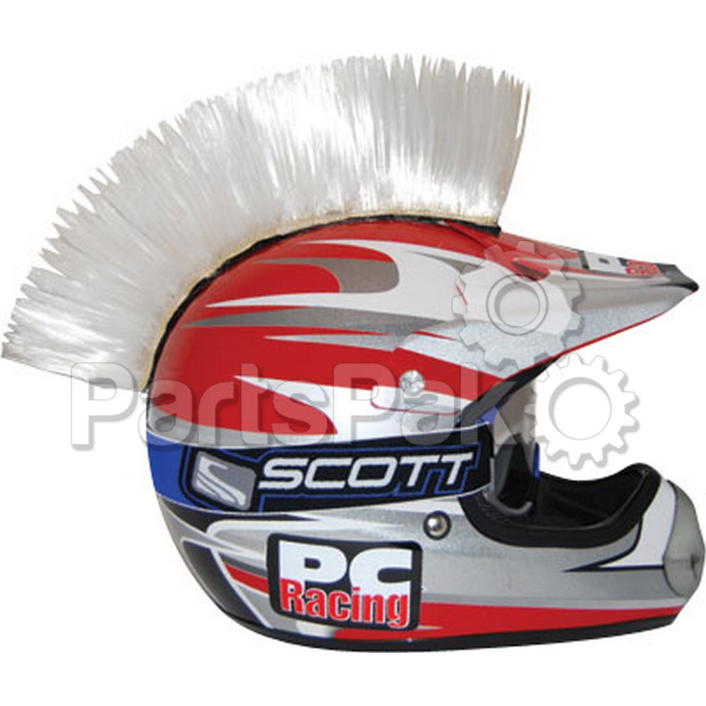 PC Racing PCHMWHITE; Helmet Mohawk (White)