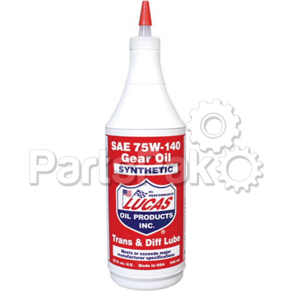 Lucas 10121; Synthetic Gear Oil 75W-140 Qt (Sold Individually)