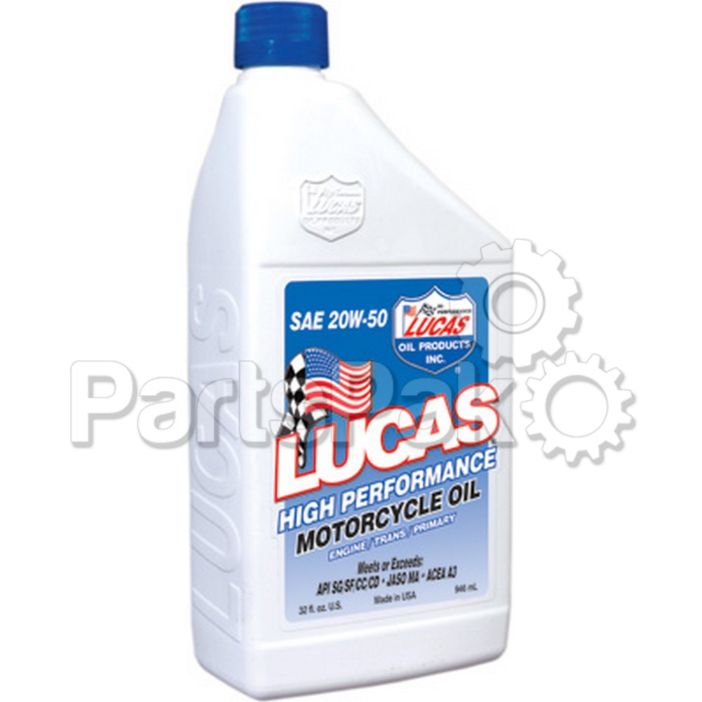 Lucas 10700; High Performance Oil 20W-50 Qt (Sold Individually)