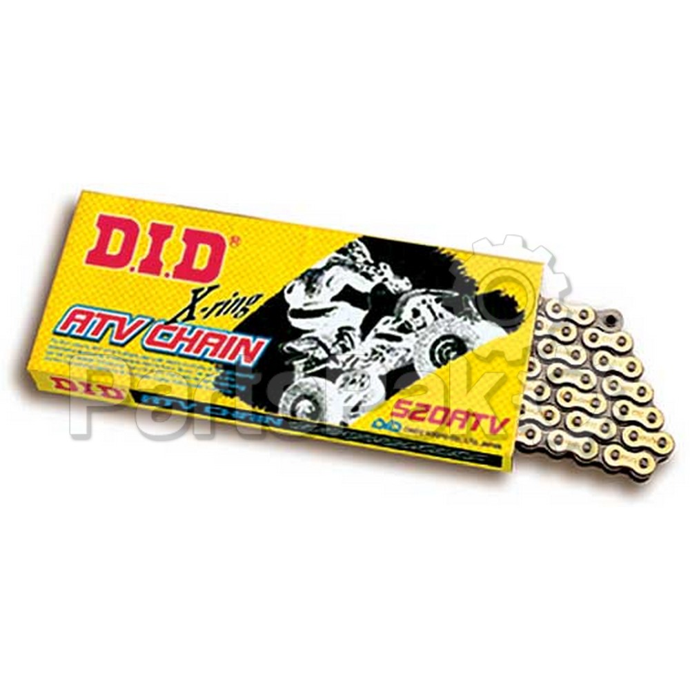 DID (Daido) 520ATV-110 LINK; X-Ring Sealed 520Atv-110 Chain(Gold)