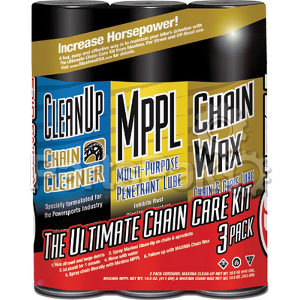 Maxima 70-779203; Ultimate Chain Guard Care Kit 3-Pack