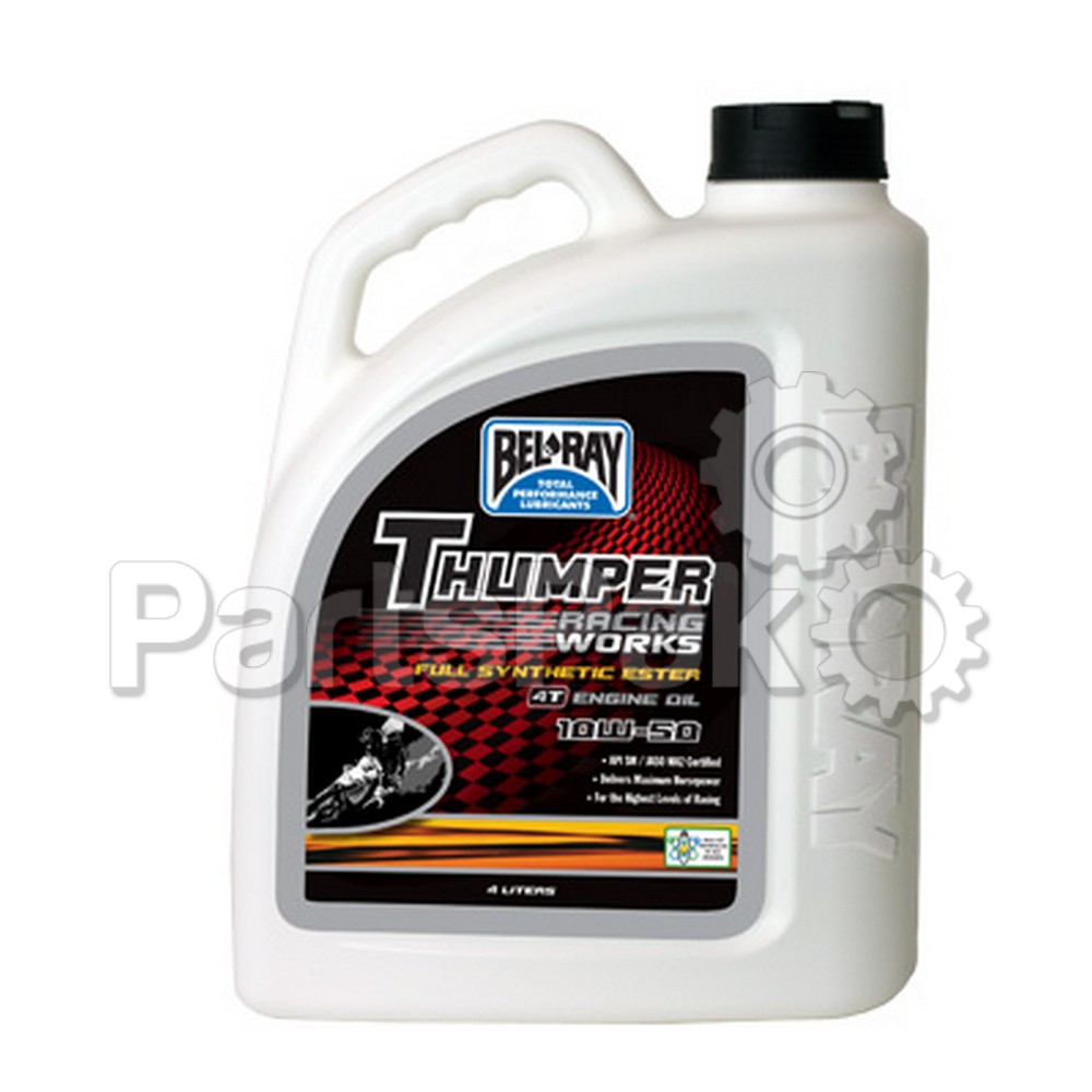 Bel-Ray 99550-B4LW; Thumper Synthetic Ester 4T Engine Oil 10W-50 4L