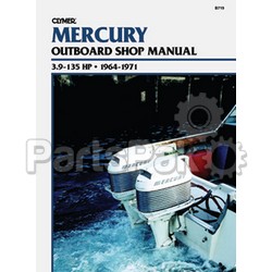 Clymer Manuals B721; Mercury 3.5-40 Hp Outboard 1972-1978-Service Repair Manual