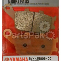 Yamaha 5VX-25806-00-00 Brake Pad Kit 2; 5VX258060000