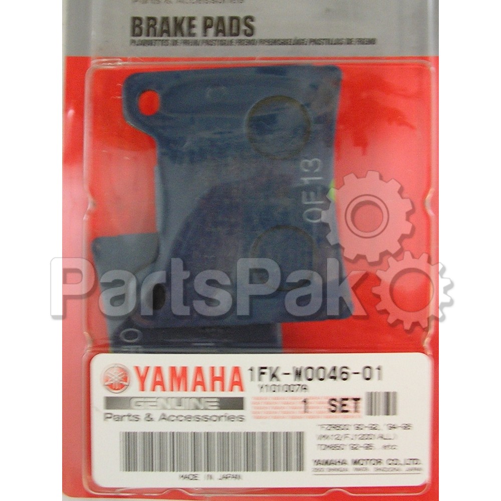Yamaha 1UF-W0045-01-00 Brake Pad Kit 2; New # 1FK-W0046-01-00