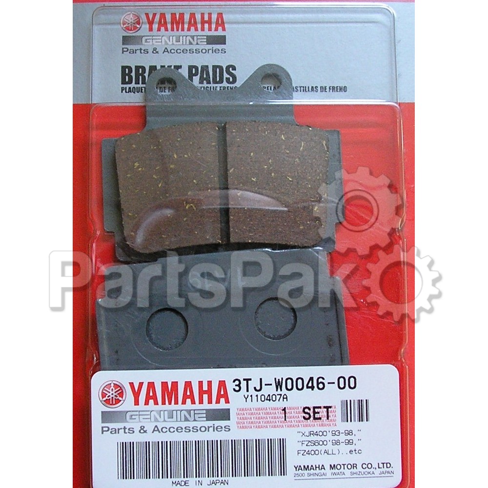 Yamaha 4AP-W0046-00-00 Brake Pad Kit 2; 4APW00460000