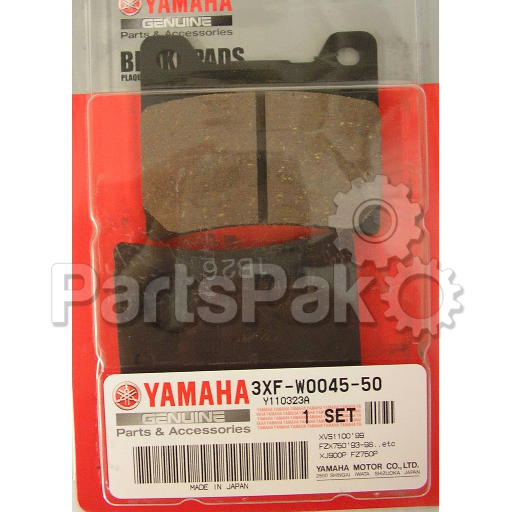 Yamaha 3XF-W0045-50-00 Brake Pad Kit; 3XFW00455000