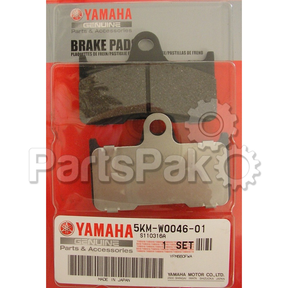 Yamaha 5KM-W0046-01-00 Brake Pad Kit 2; 5KMW00460100
