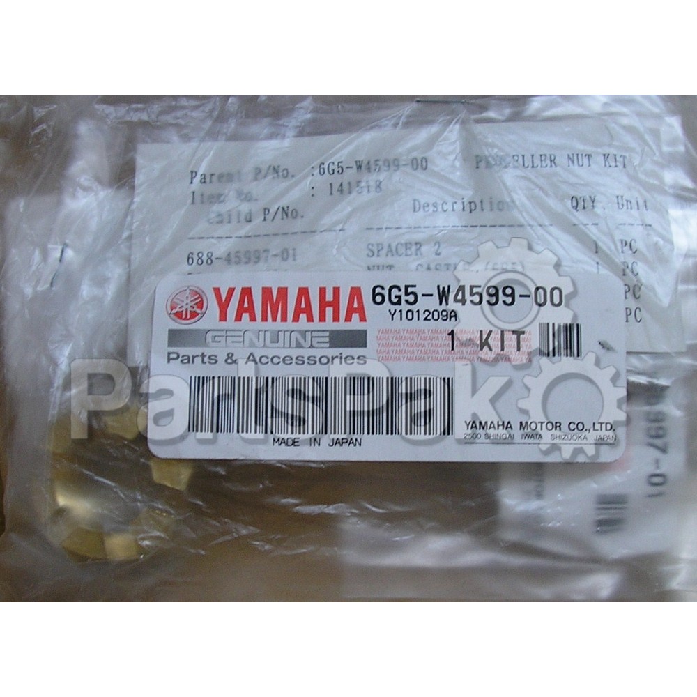 Yamaha 6G5-WPROP-00-KT Propeller Nut & Spacer Kit; New # 6G5-W4599-00-00