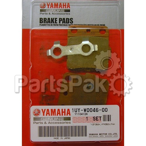 Yamaha 1UY-W0046-00-00 Brake Pad Kit 2; New # 1UY-W0046-01-00