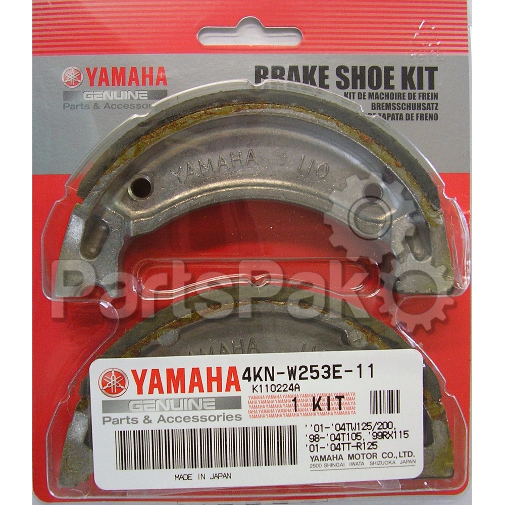 Yamaha 122-25330-00-00 Brake Shoe Kit; New # 4KN-W253E-11-00