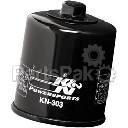 K&N KN-303; Oil Filter (Black) KN303 Fits Kawasaki / Fits Polaris / Fits Yamaha / Ho Atv / Motorcycle; 2-WPS-56-0303