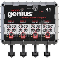 NOCO G4; 4-Bank Smart Battery Charger 6V & 12V 4.4A