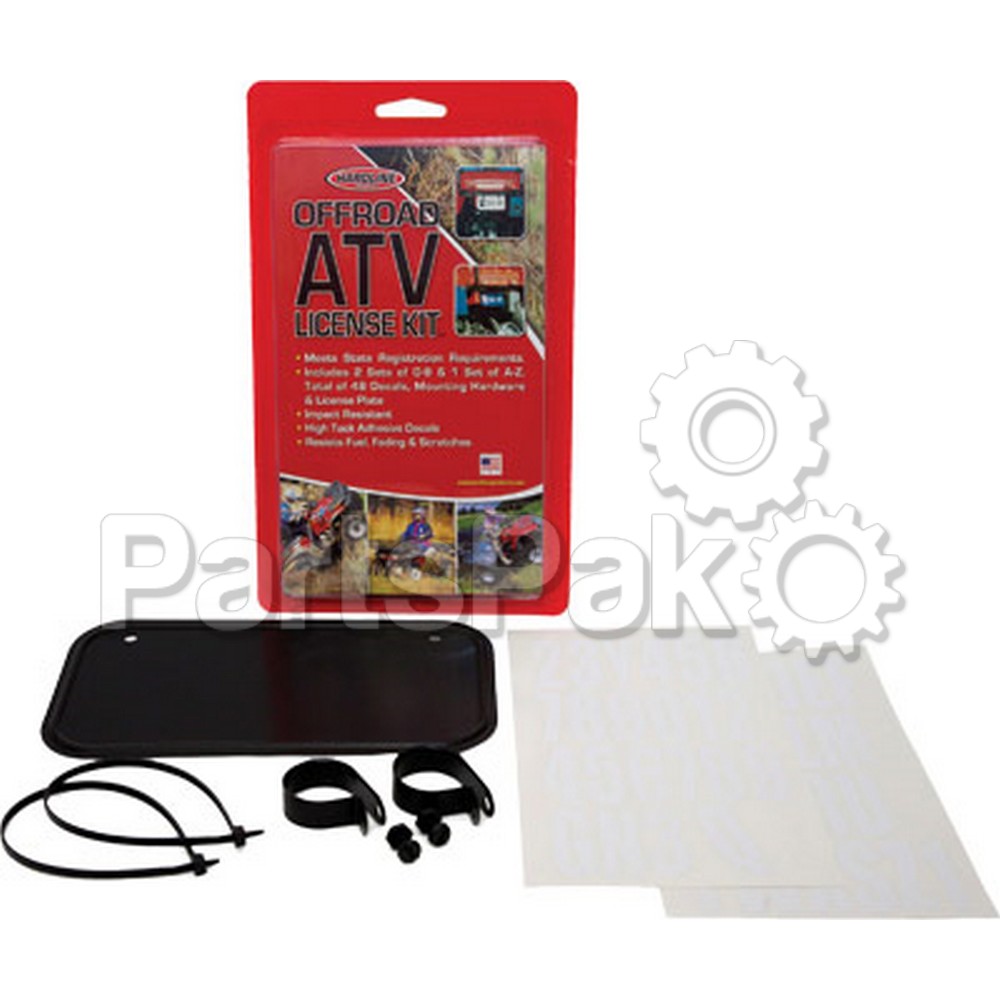 WPS - Western Power Sports 2342; Atv License Plate Kit Black Aluminum