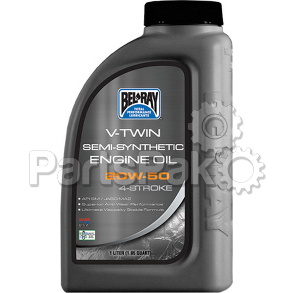 Bel-Ray 96910-BT1; V-Twin Semi-Synthetic Engine Oil 20W-50 1L