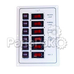 Sierra RK22070; Rocker Switch Panel-6 Switches; LNS-11-RK22070