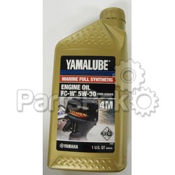 Yamaha LUB-05W30-FC-12 5W30 NMMA Marine Full-Synthetic Oil FC-W Quart (Individual Bottle); LUB05W30FC12