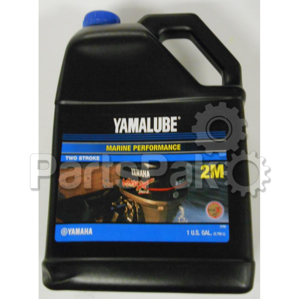 Yamaha LUB-2STRK-M1-04 Yamalube 2M Marine 2-Stroke Oil NMMA TC-W3 Gallon (Individual Bottle); LUB2STRKM104
