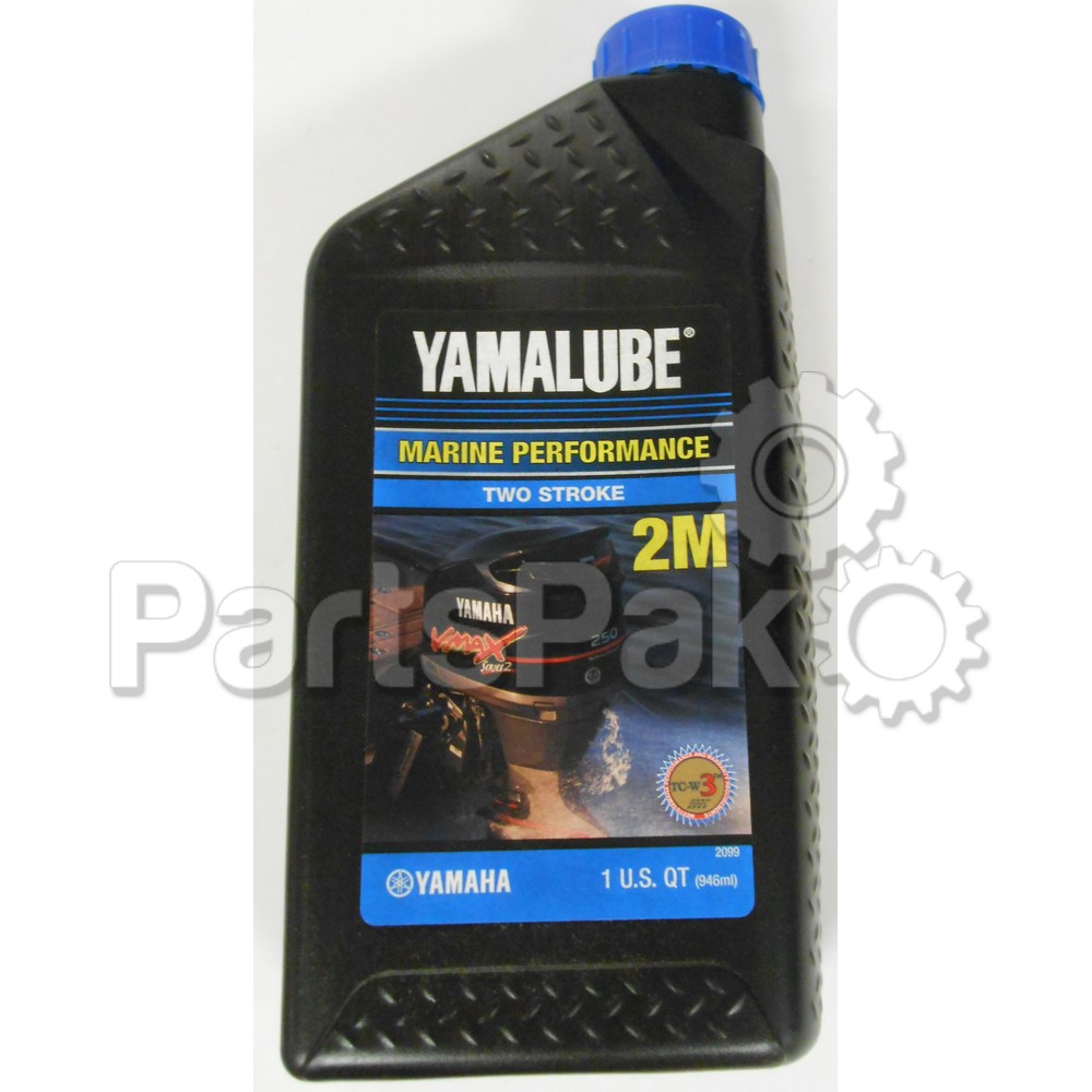 Yamaha LUB-2STRK-M1-12 Yamalube 2M Marine 2-Stroke Oil NMMA TC-W3 Quart; LUB2STRKM112