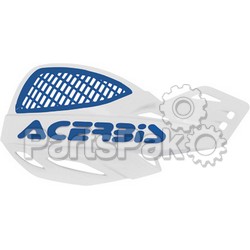 Acerbis 2072671029; Vented Uniko Handguards (White / Blue); 2-WPS-20726-71029